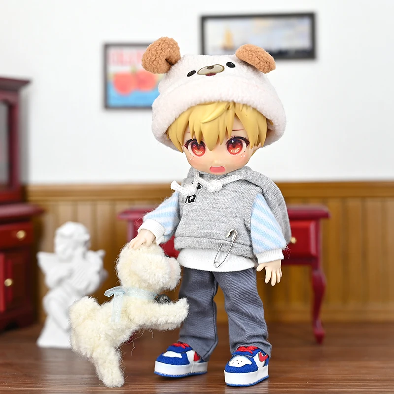 Ob11 인형 옷 P9 P10 Monobody Ufdoll Molly Ymy1/12Bjd Obitsu11 옷을위한 좋은 작은 개 미국 정장