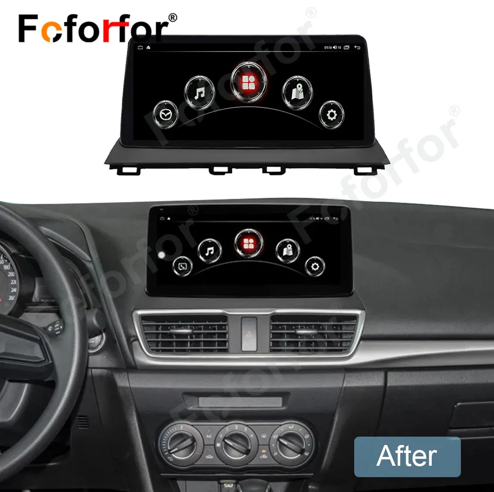 10.25 Inch 2 Din Android For Mazda 3 2014 2015 2016 2017 2018 2019 Car Radio Stereo Multimedia Player Autoradio GPS Navi Screen