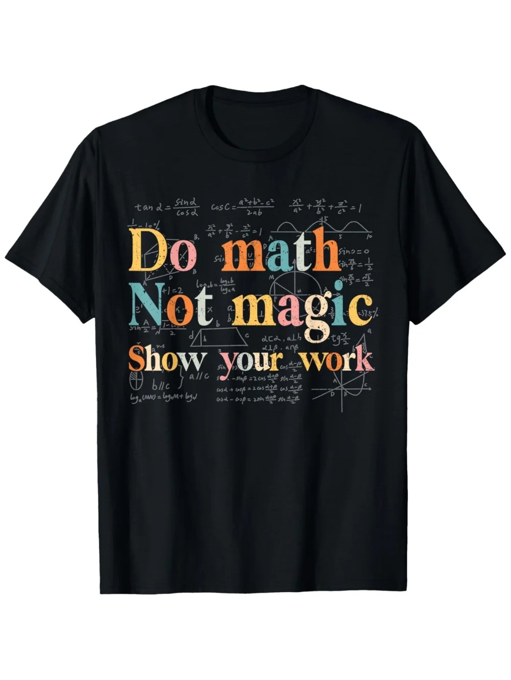 Math Enthusiast T-Shirt Top Crewneck Casual Loose Street Short-Sleev Men Tee Mathematical Formula Graphic Y2k Fashion T Shirts