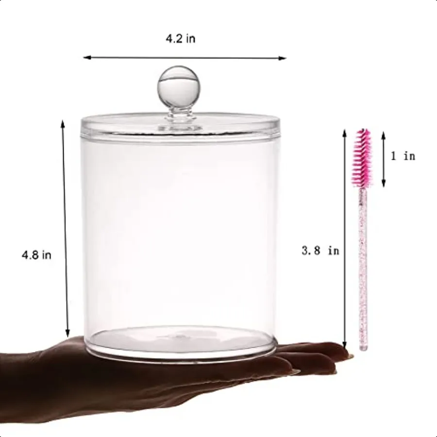 แปรงมาสคาร่า 300 ชิ้น พร้อมที่เก็บสำลีแบบใช้ซ้ำได้ สำหรับจัดระเบียบแปรงต่อขนตาและคิ้ว