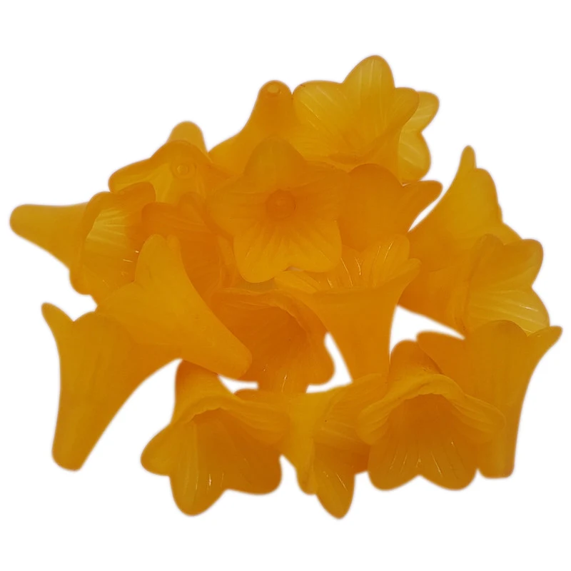 10Pcs 24*22mm Morning Glory For Jewelry Making Flower Beads Acrylic Beads Caps Decoration DIY Pendant Wholesale Accessories