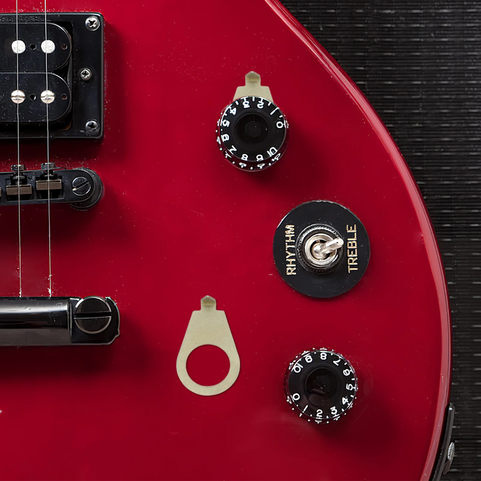 

2pcs Knob Pointer Plate 9.7Mm Diameter Golden For Electric Guitar Control Knobs High Visibility Indicator Washers Precision