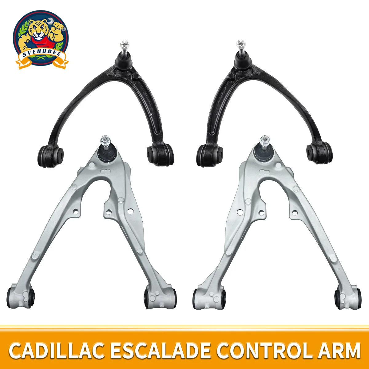 

Svenubee 4pcs Front Upper Lower Control Arm Kits for Cadillac Escalade Chevrolet Silverado 1500 GMC 2007 2008 2009 - 2013 2014