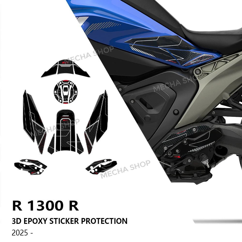 

For R 1300 R Tank Pad 3D Resin Sticker Sticker Motorcycle Decal Protector Kit 2025 2026