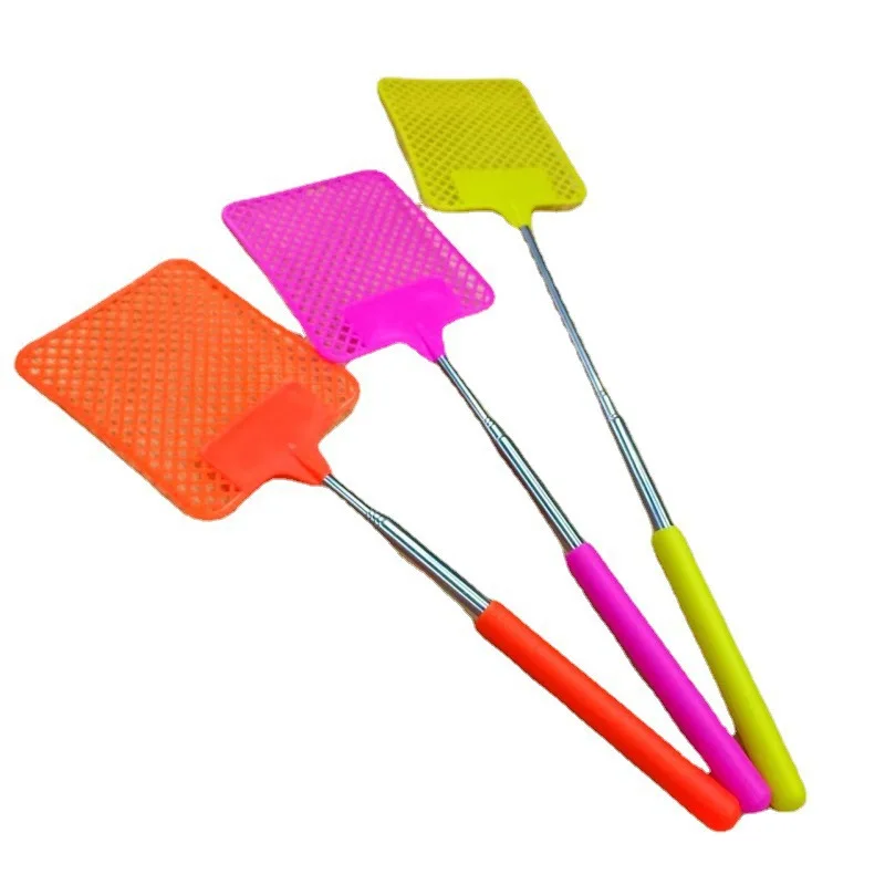 3PCS Portable Fly Swatter Retractable Stainless Steel  Extendable Mosquito Swatter Household Extra Long Thickened Durable