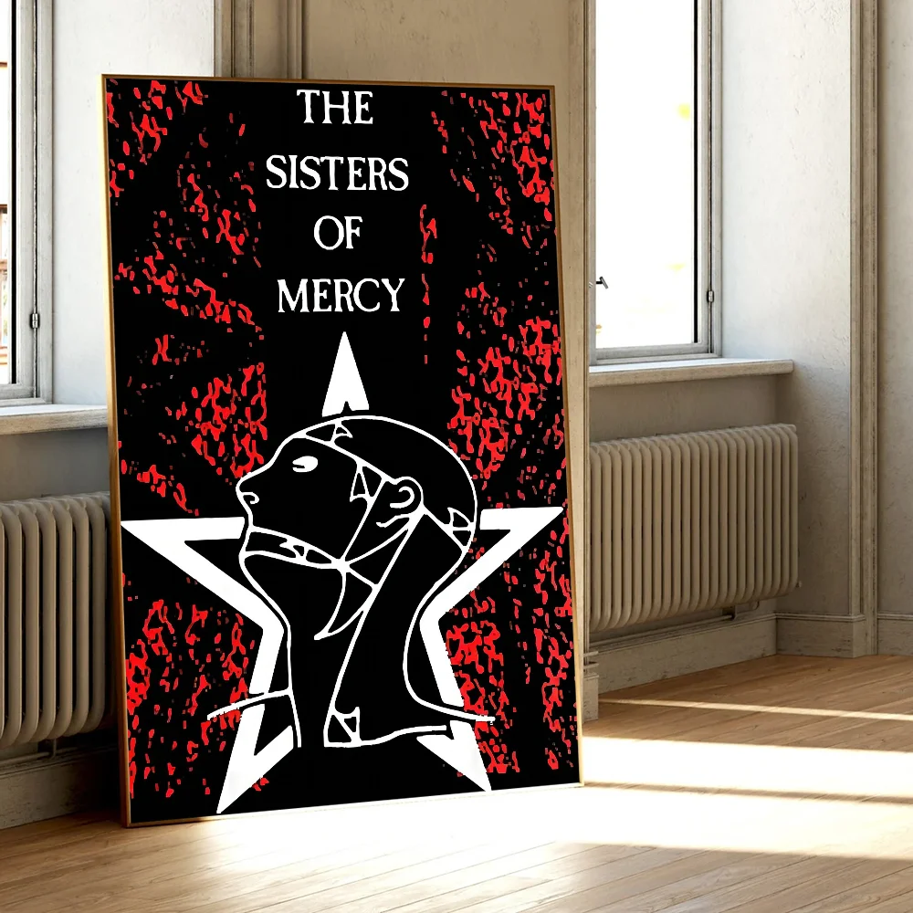 The Sisters of Mercy Whitepaper Poster Waterproof Paper Sticker Coffee House Bar Posters Wall Stickers