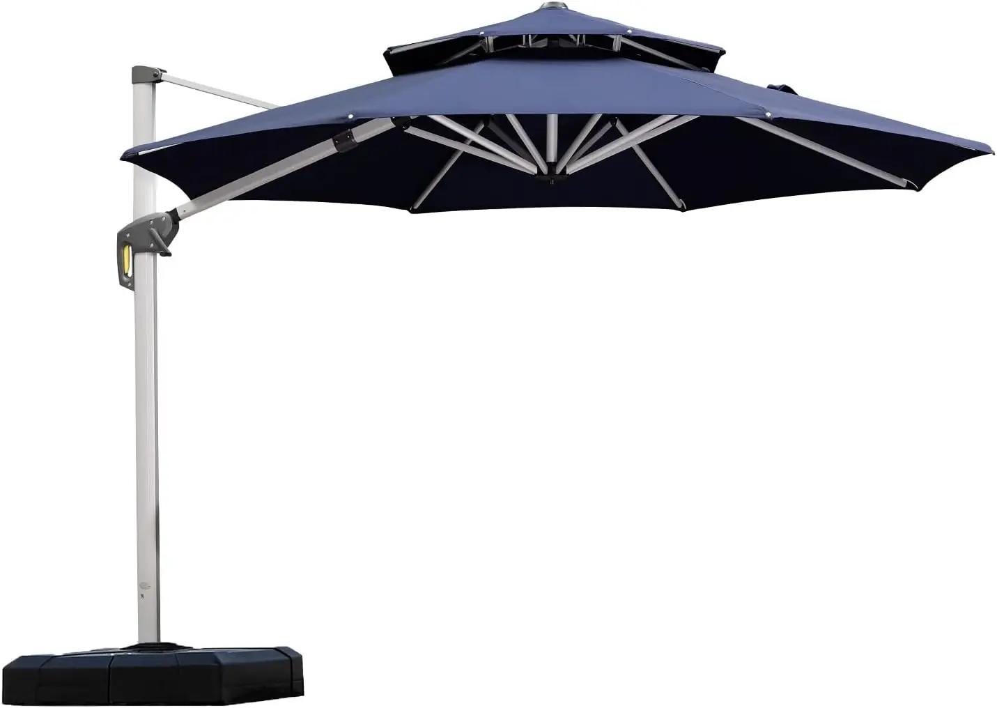 

10 Feet Patio Umbrella Outdoor Round Umbrella Large Cantilever Umbrellas Windproof Offset Heavy Duty Patio Umbrellas & Bases