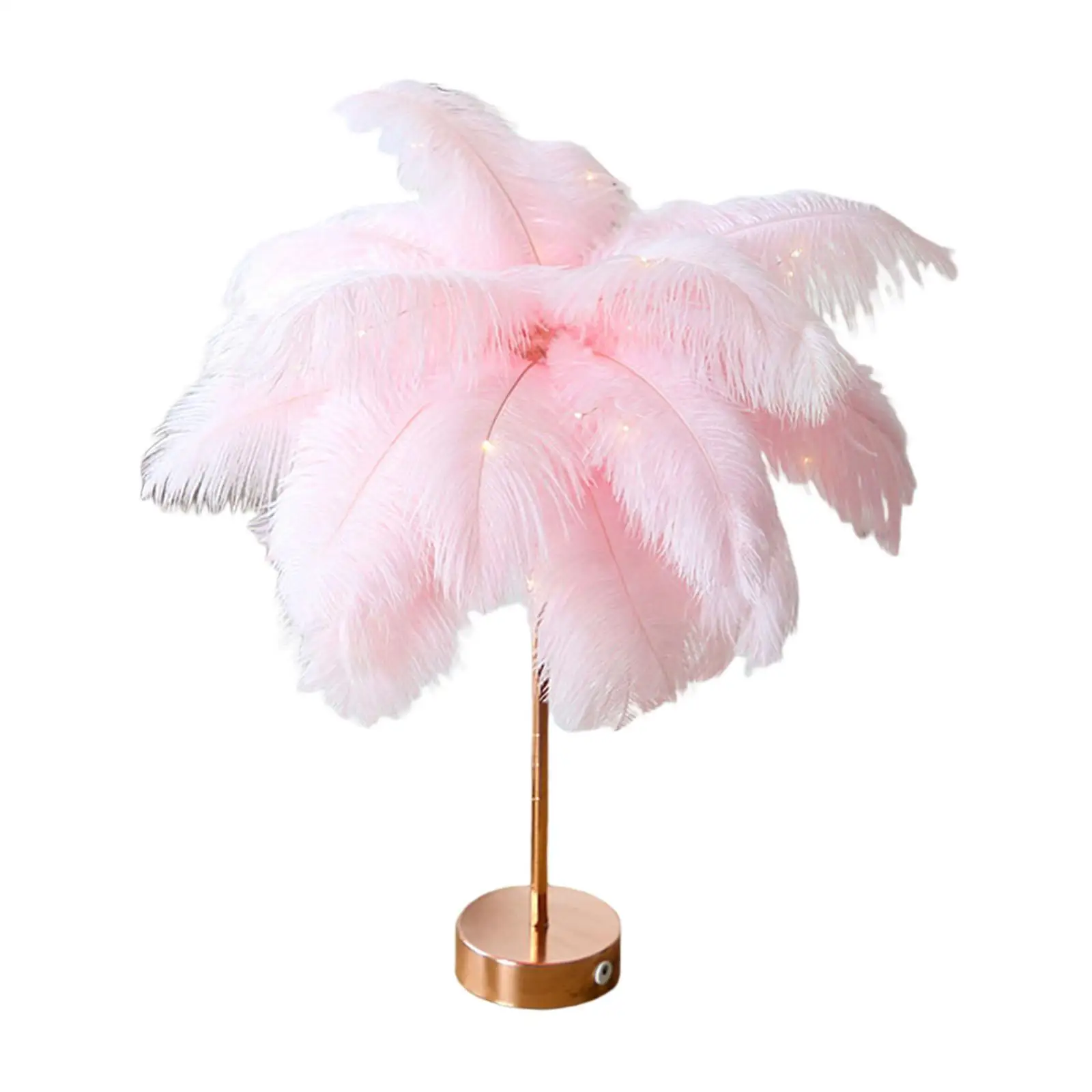 Creative Feather Table Lamp Light Wedding Bedroom Sconces Lighting Elegant
