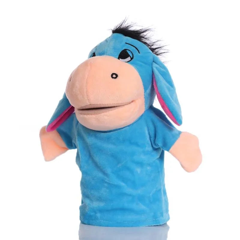 Marioneta de mano de Animal educativo para niños, juguete de 25cm para contar cuentos y jugar con imaginación