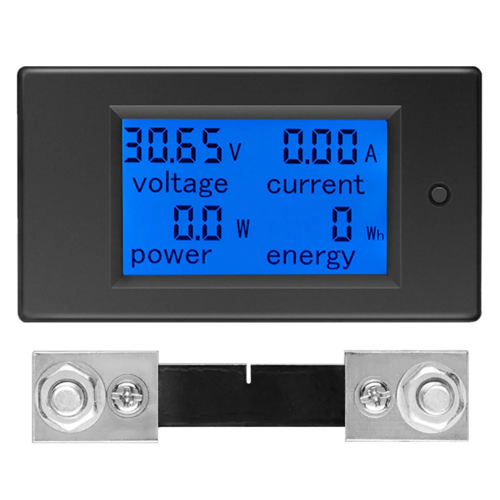 Battery Monitor Device 100A Voltage Gauge 4 In 1 Measurement Backlight For Low Light Comprehensive Power Monitoring