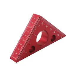 Triangle Ruler 45/90 Degree Metric Scale Precision Angle Ruler Aluminum Thickened Height Ruler Multifunction Woodworking Tool