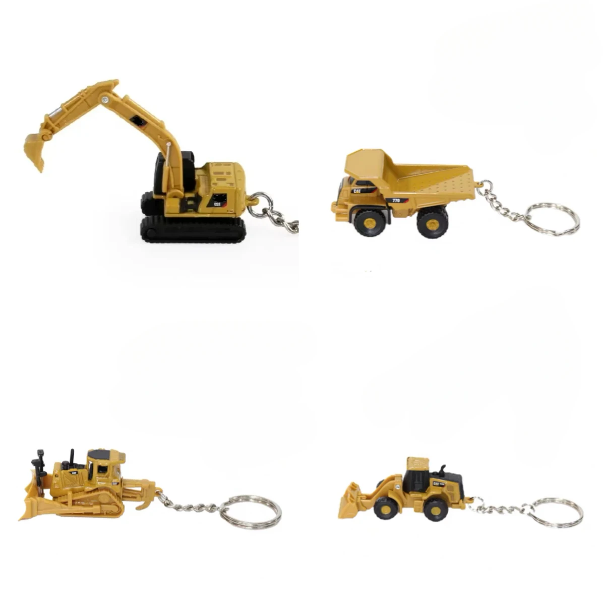 For Caterpilla 950M 320 770 D8T Alloy Engineering Vehicle Key Chain Excavator Bulldozer Mountain Car Loader Truck Model Keychain