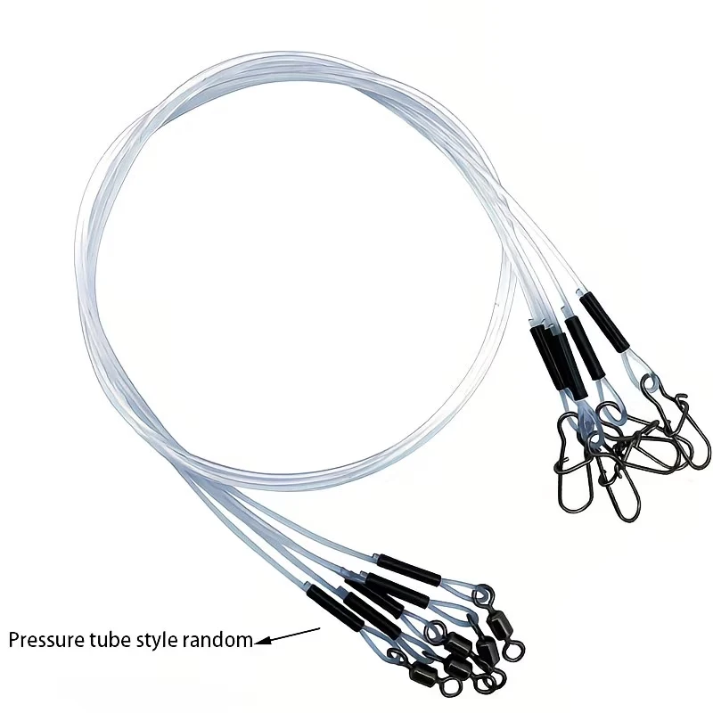 12/24 Stück Fluorocarbon-Vorfachschnur mit Wirbeln und Karabiner-Sets zum Verbinden von Angelködern, Rigs oder Haken, hochfeste, zahnfesterungssichere Angelschnur