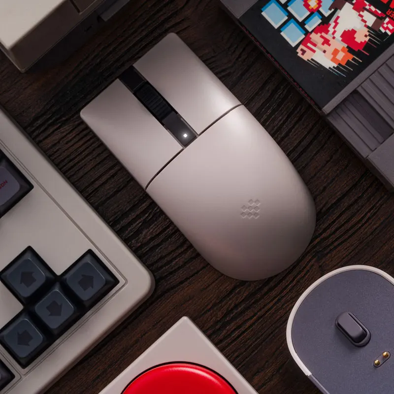 ماوس 8BitDo Retro R8 مع مستشعر بصري PAW 3395 DPI 26K، ماوس بولينج لاسلكي 4K مع قاعدة شحن - إصدار N #6