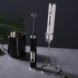 Wireless Electric Milk Frother Egg Beater USB Rechargeable Handheld Coffee Blender Milk Shaker Mixer Foamer Food Blender