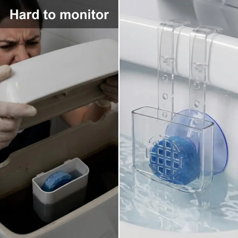 Silicone Toilet Tank Tablet Holder Versatile Toilet Bowl Hanging Cleaner And Deodorizer Hanger