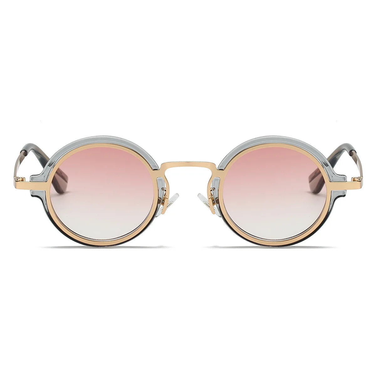 New Retro Small Round Frame Sunglasses for Men's Personalized Steampunk Outdoor Driving Sunglasses Street Photography