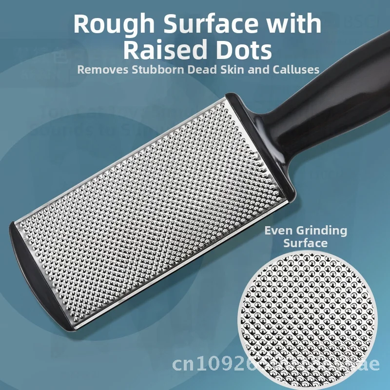 

Stainless Steel Double-Sided Foot File for Dead Skin Removal Oval-Shaped Grinding Stone Callus Repair Tool in Multiple Fineness