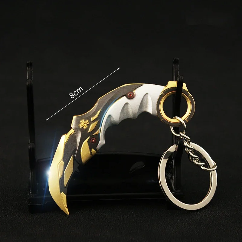 Valorant Weapon Keychain Champions Karambit Model Melee Reaver Knife Alloy Metal Game Peripheral Samurai Sword Gifts Kids Toys