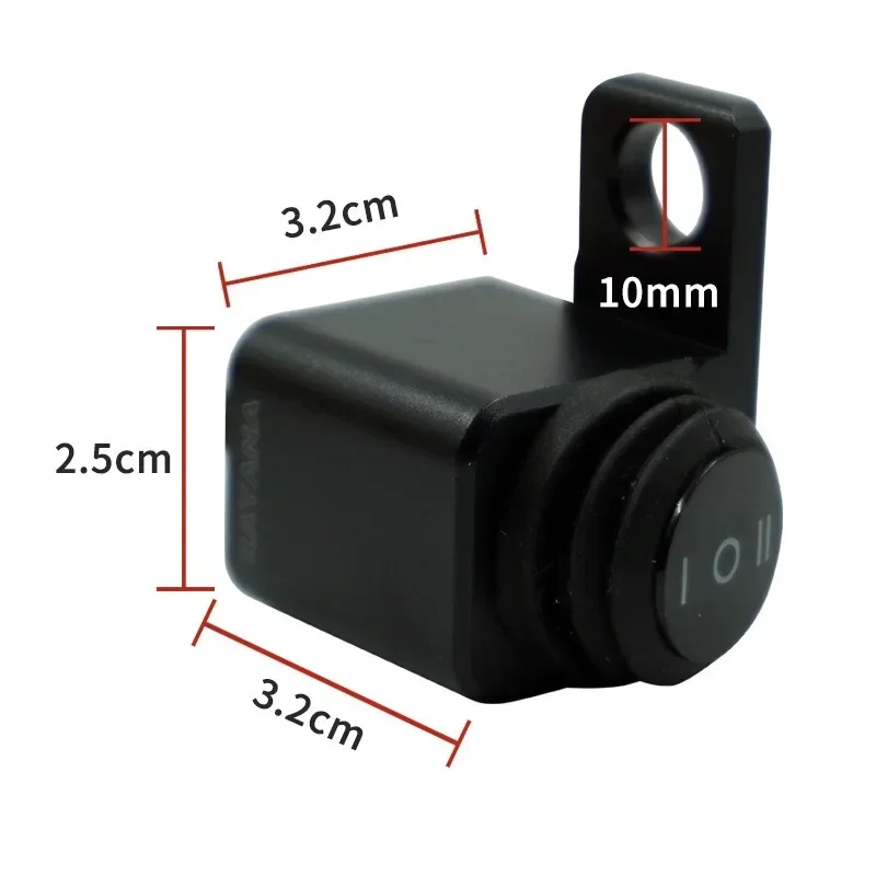 Motorcycledual flash function Switch Mini Driving Light Mirror Mount Switches Hazard Fog Light ON OFF ON 3WAY Moto Accessories