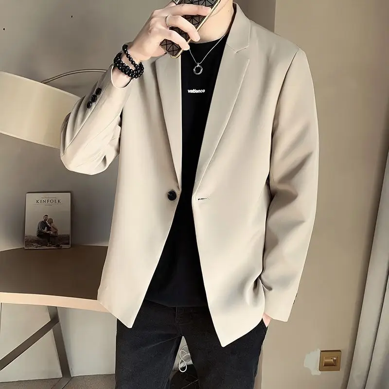 T146 Men's autumn business casual suit Korean style trendy light mature style single