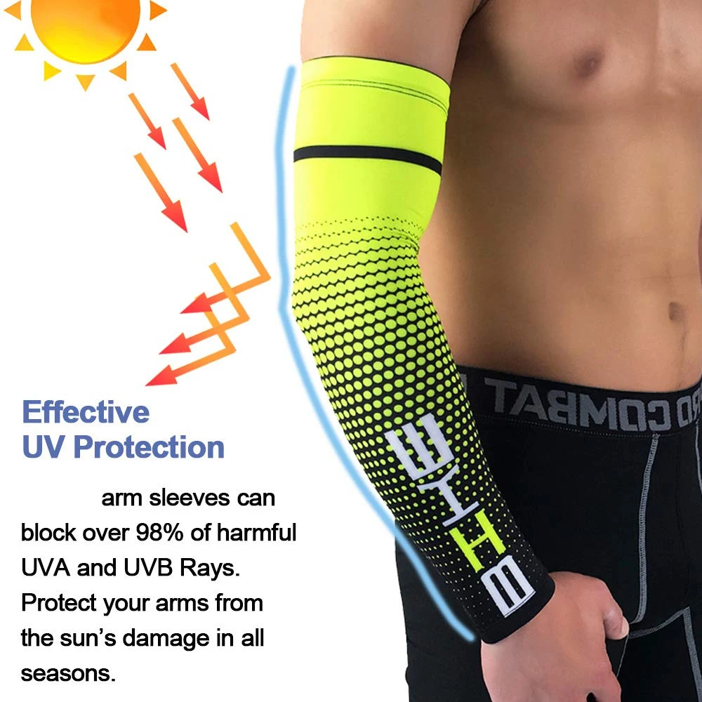 1Pair Cooling Lightweight and Breathable Sun Sleeves UV Protection Sunblock Arm Tattoo Cover Sleeves Cycling Golf Running