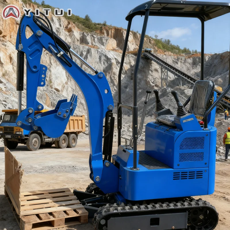 1.5 طن حفارة هيدروليكية صغيرة YITUI حفار زاحف صغير كفاءة عالية للزراعة المناظر الطبيعية للاستخدام المنزلي حسب الطلب