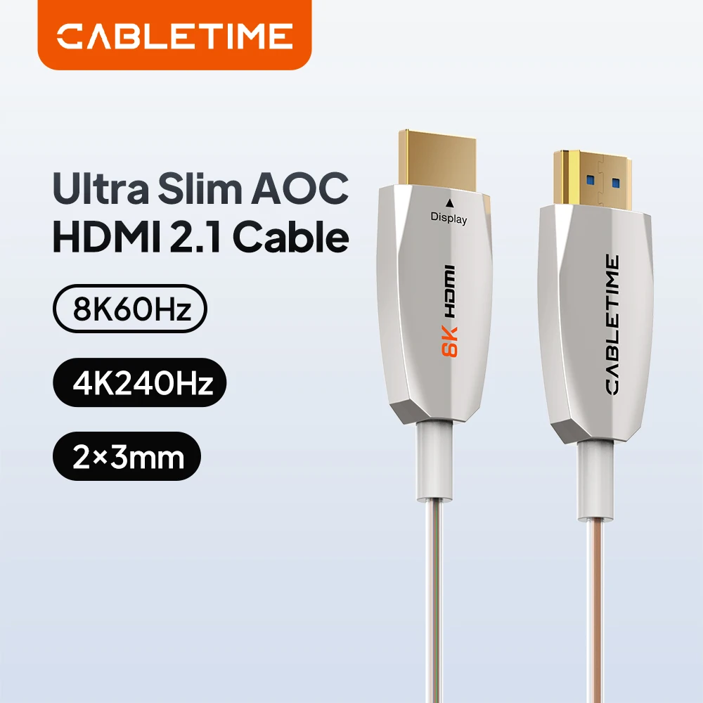 cabletime-cable-hdmi-aoc-ultra-fin-8k@60hz-4k@240hz-cable-hdmi-21-48gbps-2-3mm-flexibilite-superieure-pour-ordinateur-portable-et-moniteur