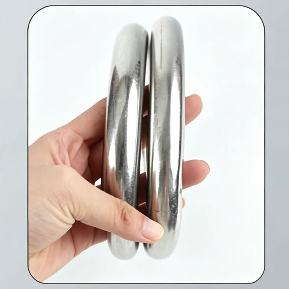 Solid Seamless Weldless Steel Ring 304 316 Stainless Steel O Ring No Weld Seam Hoop For Yoga Hammock Lifting Rigging Hardware