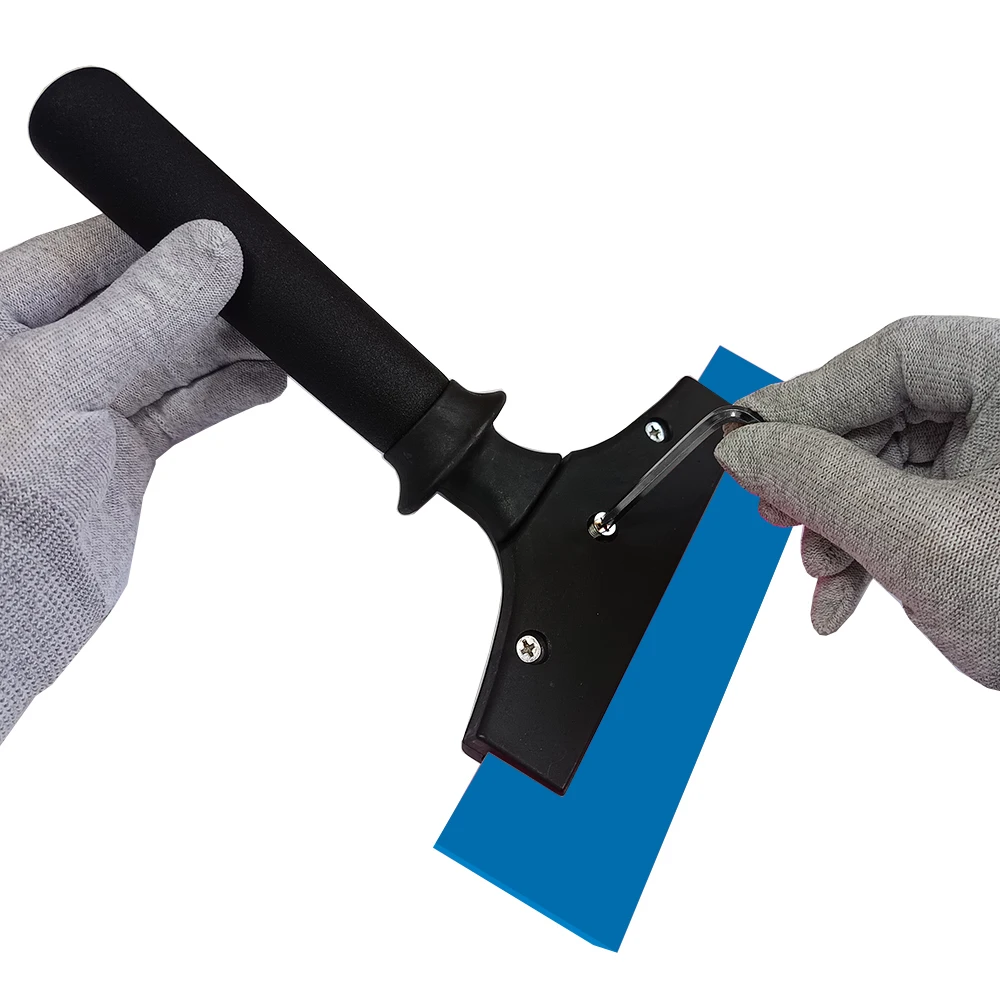 20cm Gummi-Wischer; Autofenster-Folienabzieher mit blauem Weichgummi; Auto-Windschutzscheibenwischer; Reinigungswerkzeug – Detail 5