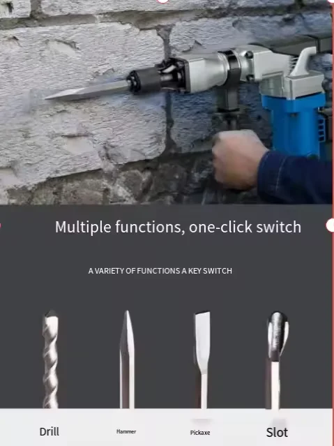 

China Manufacturer's Electric Demolition Power Hammer on Sale Breaker Hammer Type