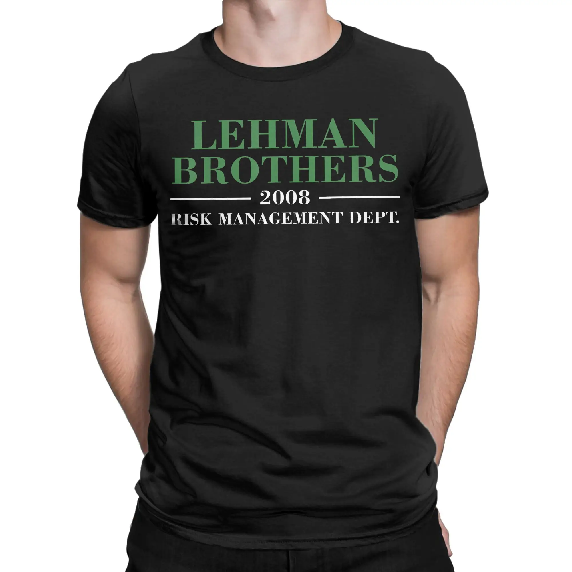 Lehman Brothers 2008 Risk Management Green T-Shirt For Couple Summer  Awesome T Shirts O Neck Tee Shirt Oversize Clothing