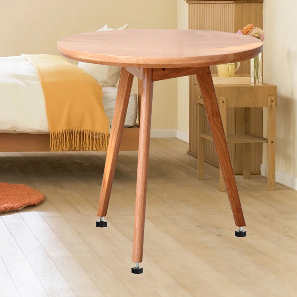 Patas de mesa de 4 piezas, tornillo ajustable para nivelación de muebles, niveladores, almohadillas antideslizantes de hierro y goma