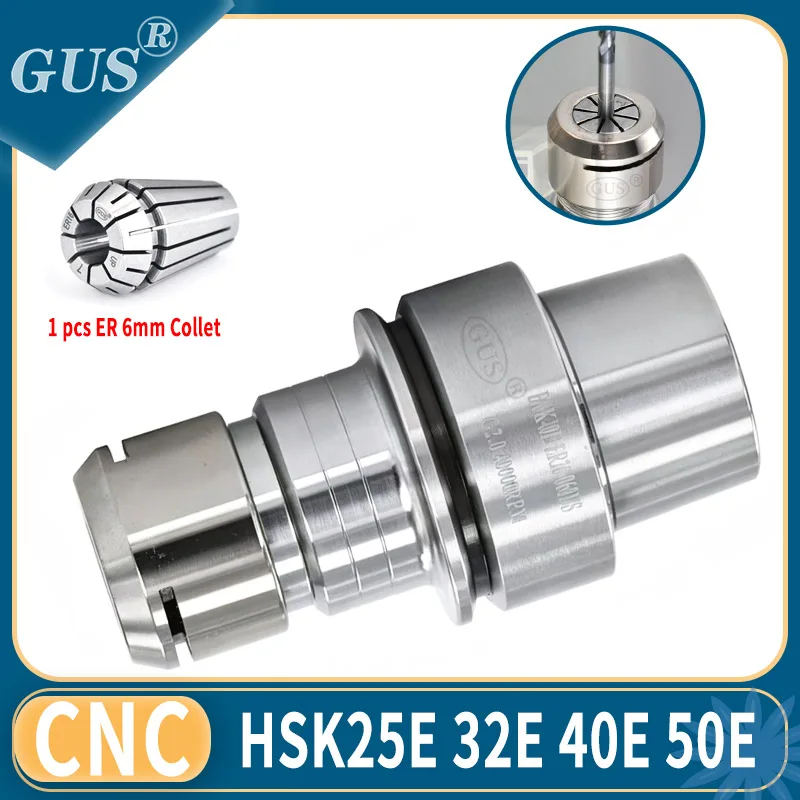 High Precision HSK25E HSK32E HSK40E HSK50E ER11 ER16 ER20 ER25 ER32 Tool Holder HSK ER Knife Holder CNC Lathe Milling Tools