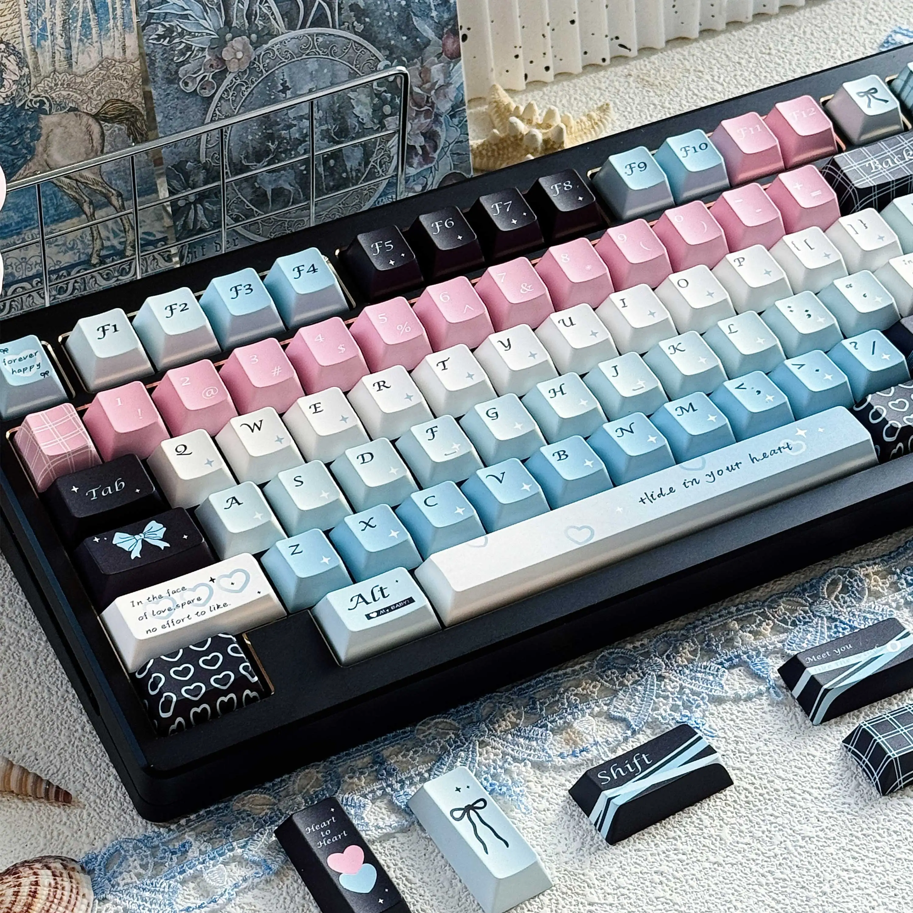 Love Sea Breeze Original Keycaps PBT Sublimation Original Factory Highly Personalized Customized Keycaps Mechanical Keyboard Key