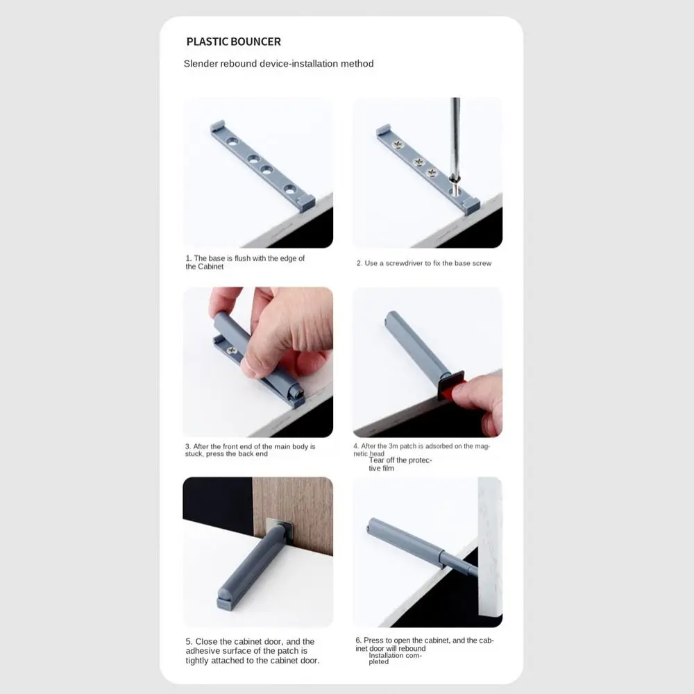 Damper Buffers Cabinet Door Suction Soft Quiet Closer Open Touch Door Bouncer Furniture Accessories Hardware Cabinet Catches