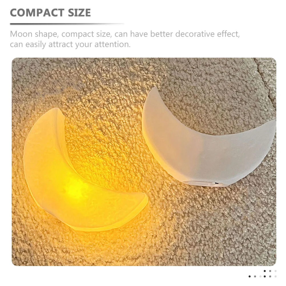 

2Pcs Moon LED Night Lamps Bedroom Night Lights Soft Warm Bedside Decorative Lights Creative Room Nightlight for Kids