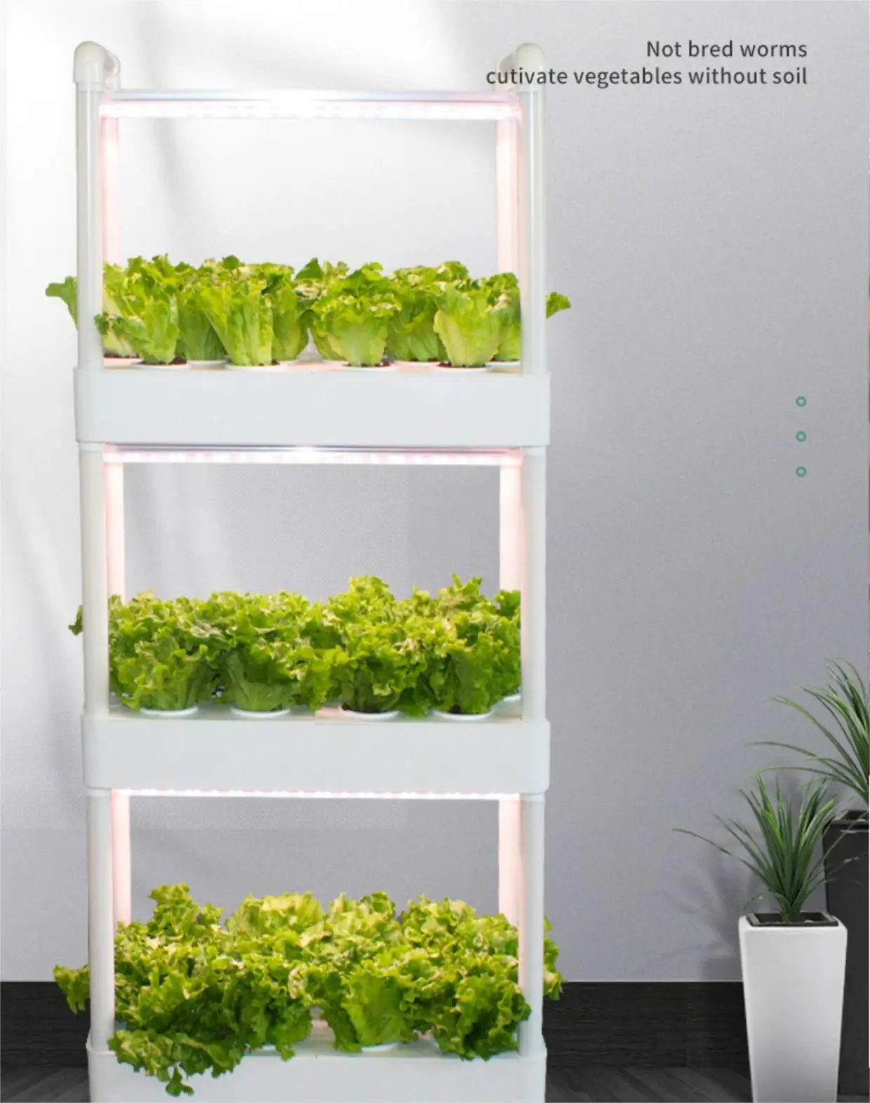 Balcony Gardening Vegetable Growing Hydroponic System for Kitchen 3-layer Smart Planter