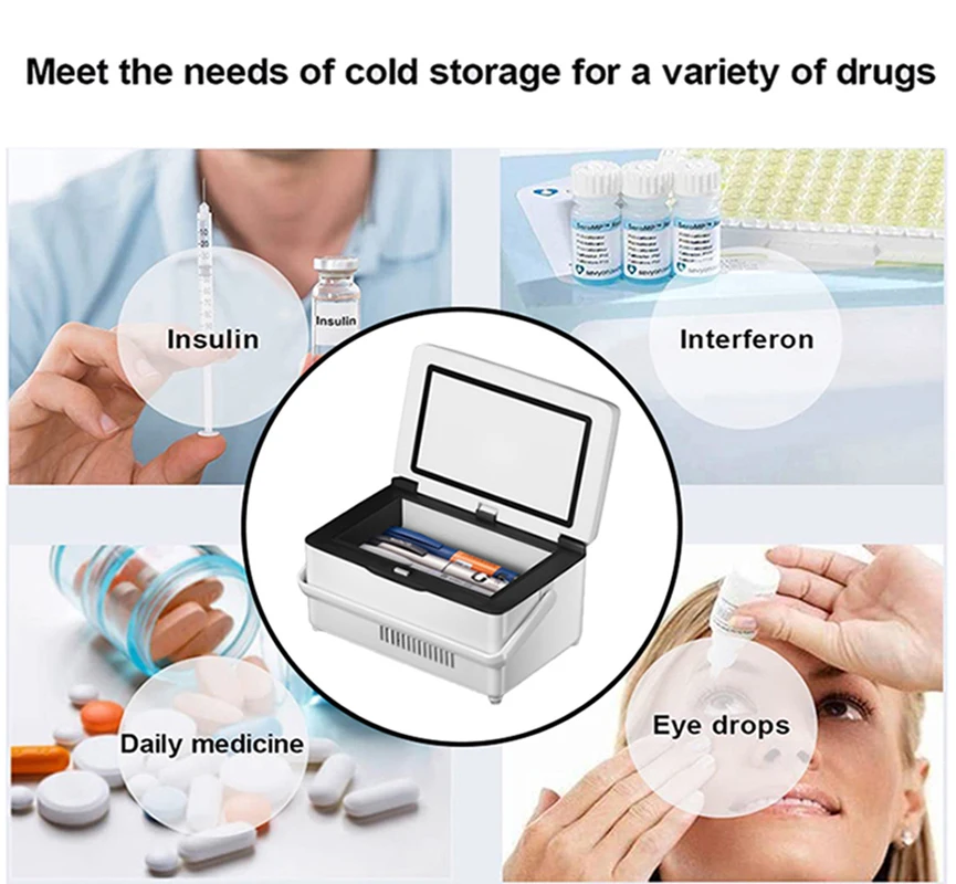 Portable Insulin Cooler Mini Drug Cooler With Constant Temperature For Storing Insulin And Interferon Suitable For Home  Travel