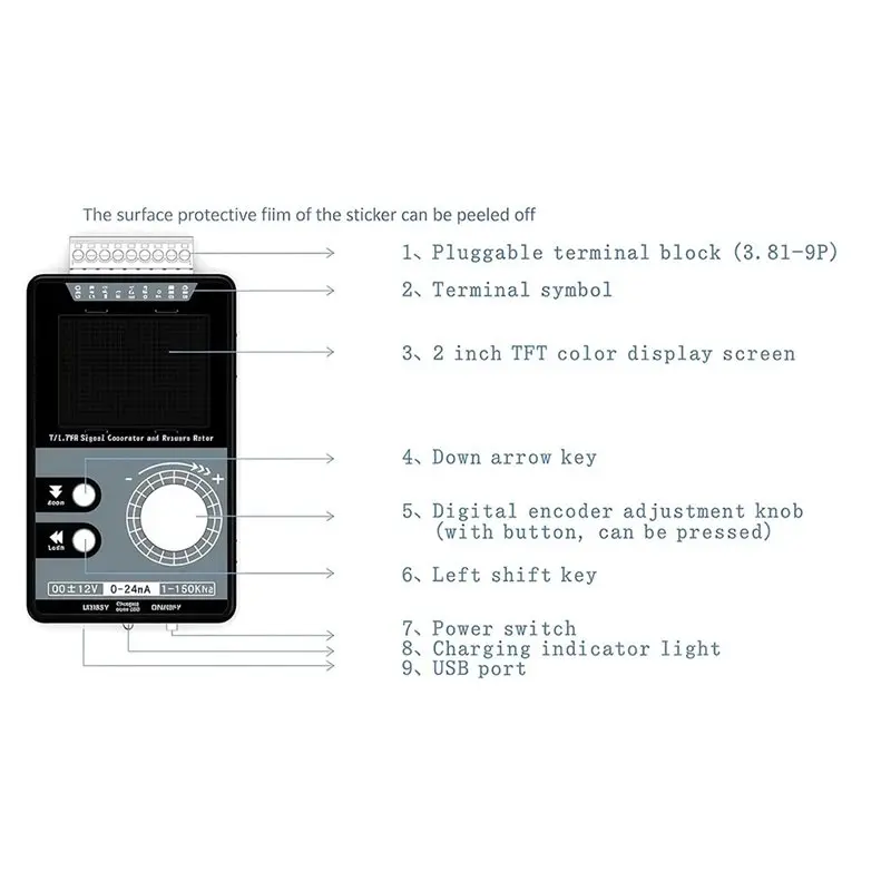ABVJ-Signal Generator Adjustable 4-20Ma 0-12V DC Voltage Current PWM Pulse Analog Simulator