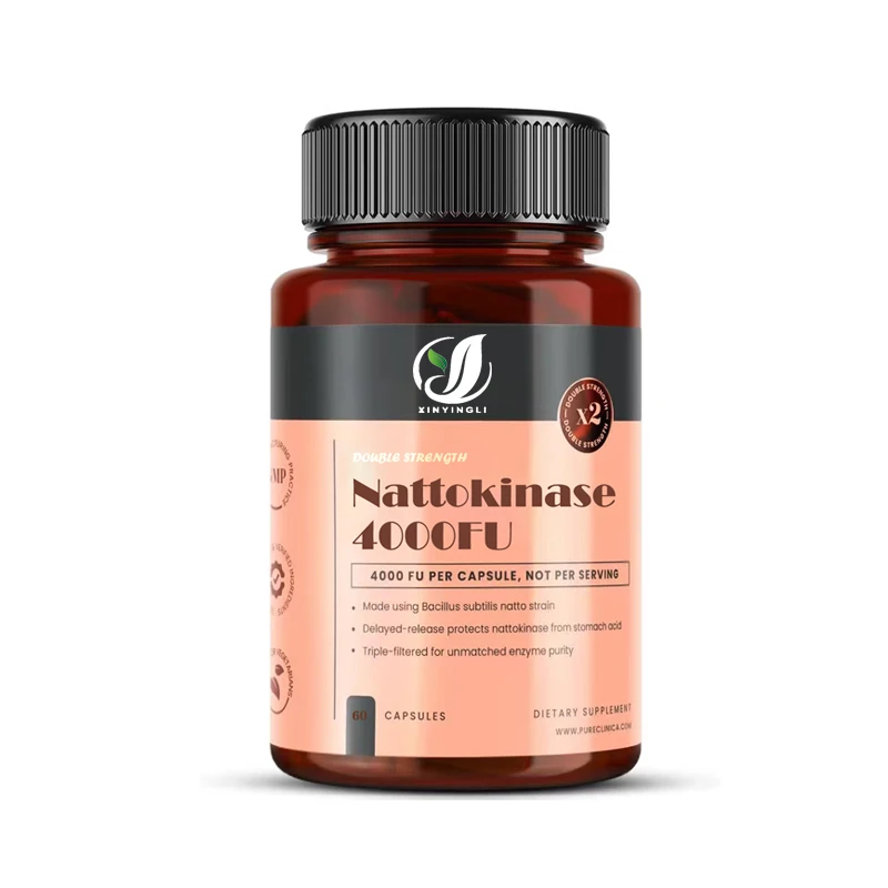 Nattokinase 4000 FU Per Capsule, High Efficacy, Non GMO Soy Extract - Clean Label, 60 Capsules