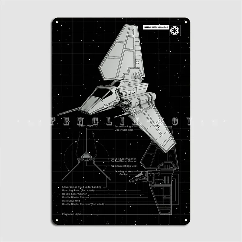 Shuttle Lambda Metal Sign Club Party Club Bar Printing Wall Decor Tin Sign Poster