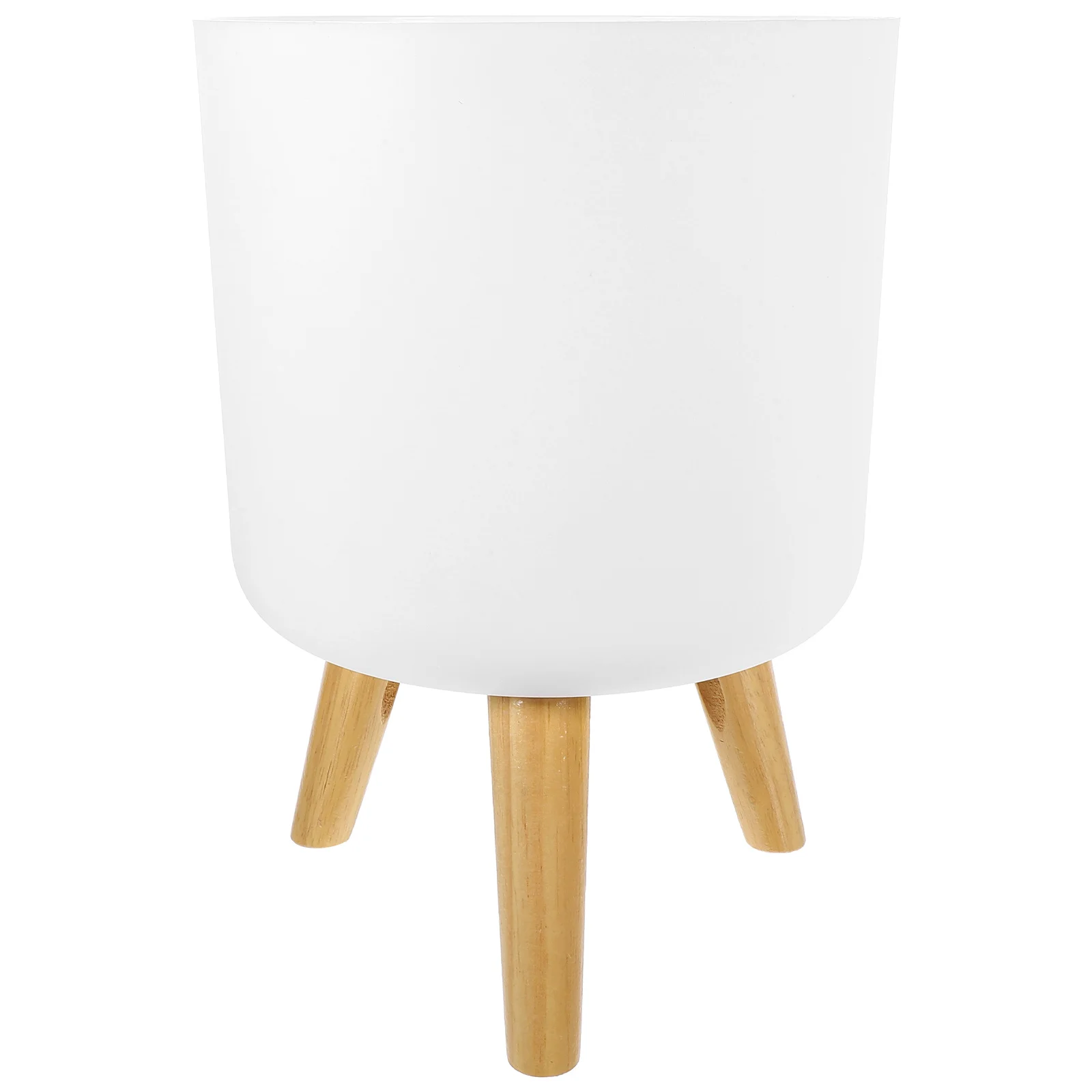 Modern Flower Pot with Wooden Leg Bracket for Bedroom and Pots Stand Home Flowerpot Houseplants