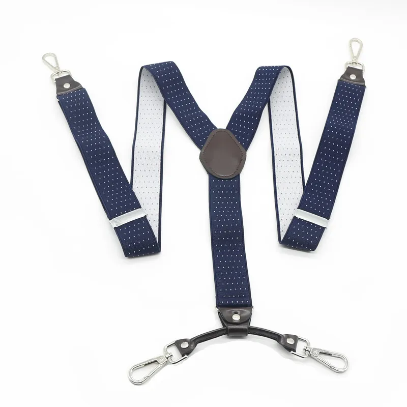 Men's Suspenders New 4 Hooks for Male Pants Casual Trouser Suspender Adjustable Braces  Wedding Accessories