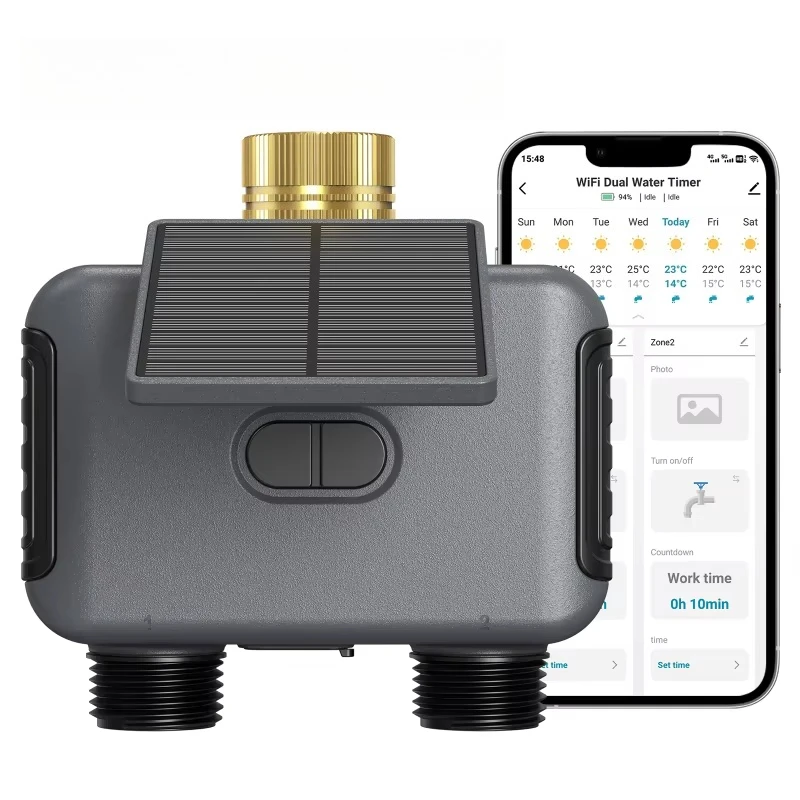 Wireless Solar Smart Application 3.7V 2000mAh Lithium Battery Drip Garden Sprinkler Automatic Irrigation Timer Fast Delivery