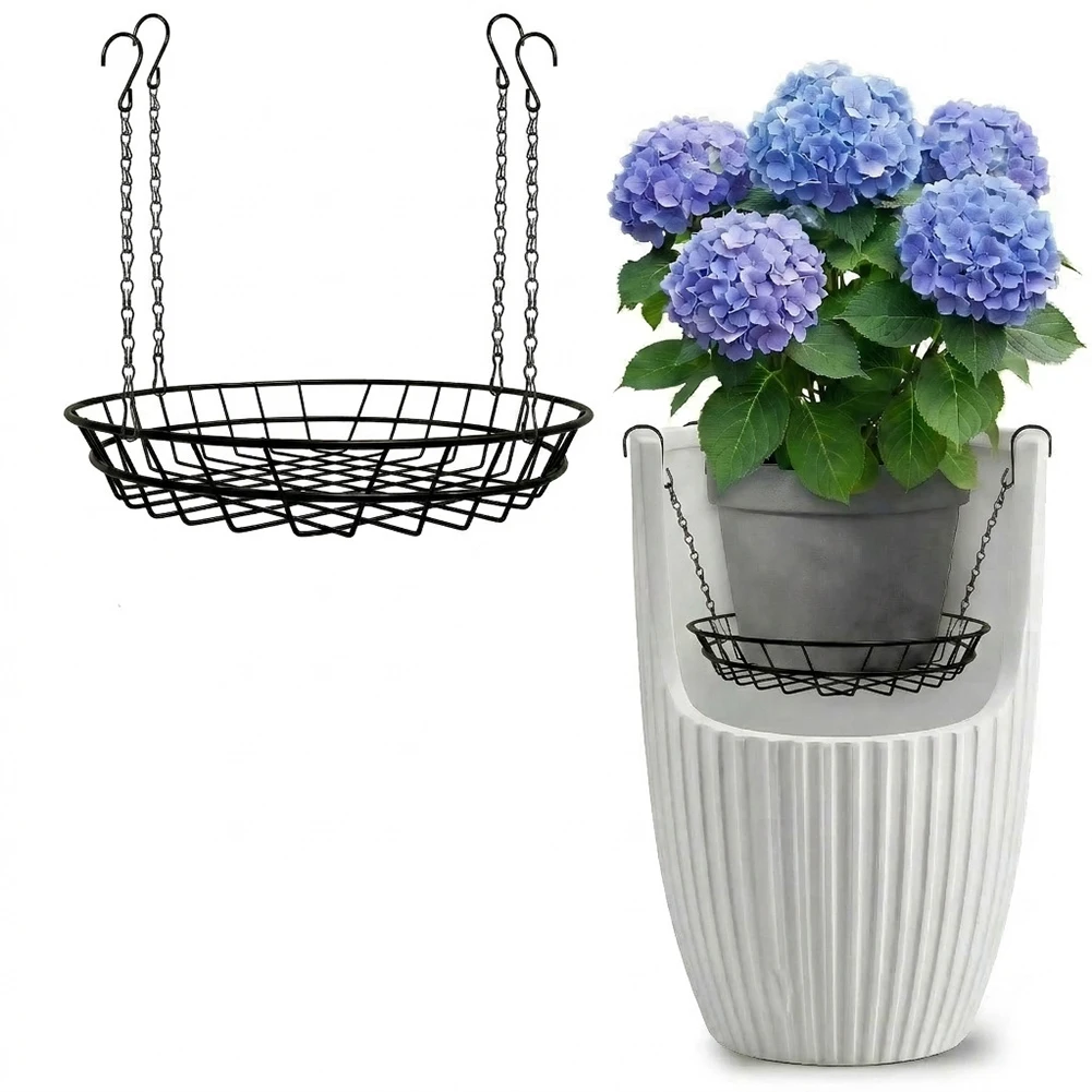 Adjustable Plant Support Stand 2 Pack for Deep Pots Saves Soil Improves Drainage Air Flow Height Adjustable with S Hooks