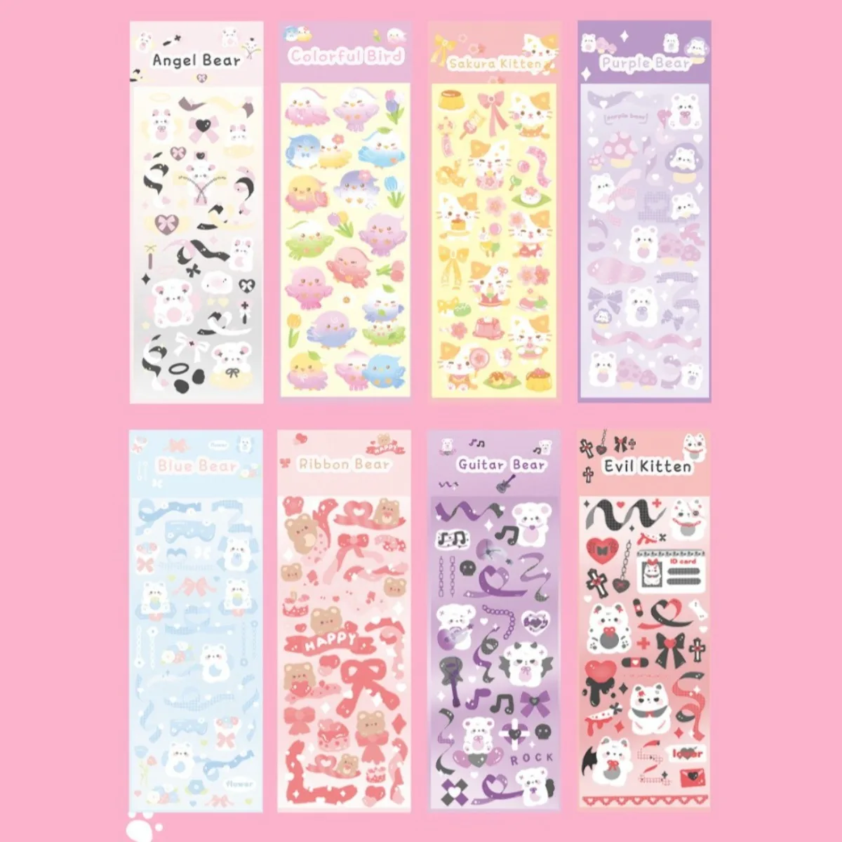 

8pcs Laser Point Gokka Stickers, Waterproof PVC Cartoon Decorations, Cute Pet Creative Decals for Fans, Students, DIY Crafts