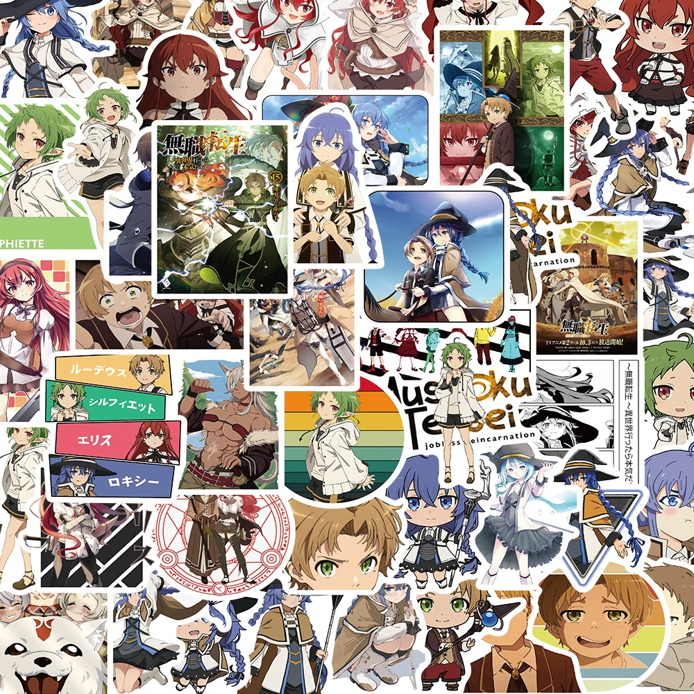 10/30/50pcs Mushoku Tensei Anime Stickers Cute Rudeus Greyrat Sticker Laptop Scrapbooking Luggage Wall Cartoon Graffiti Decal