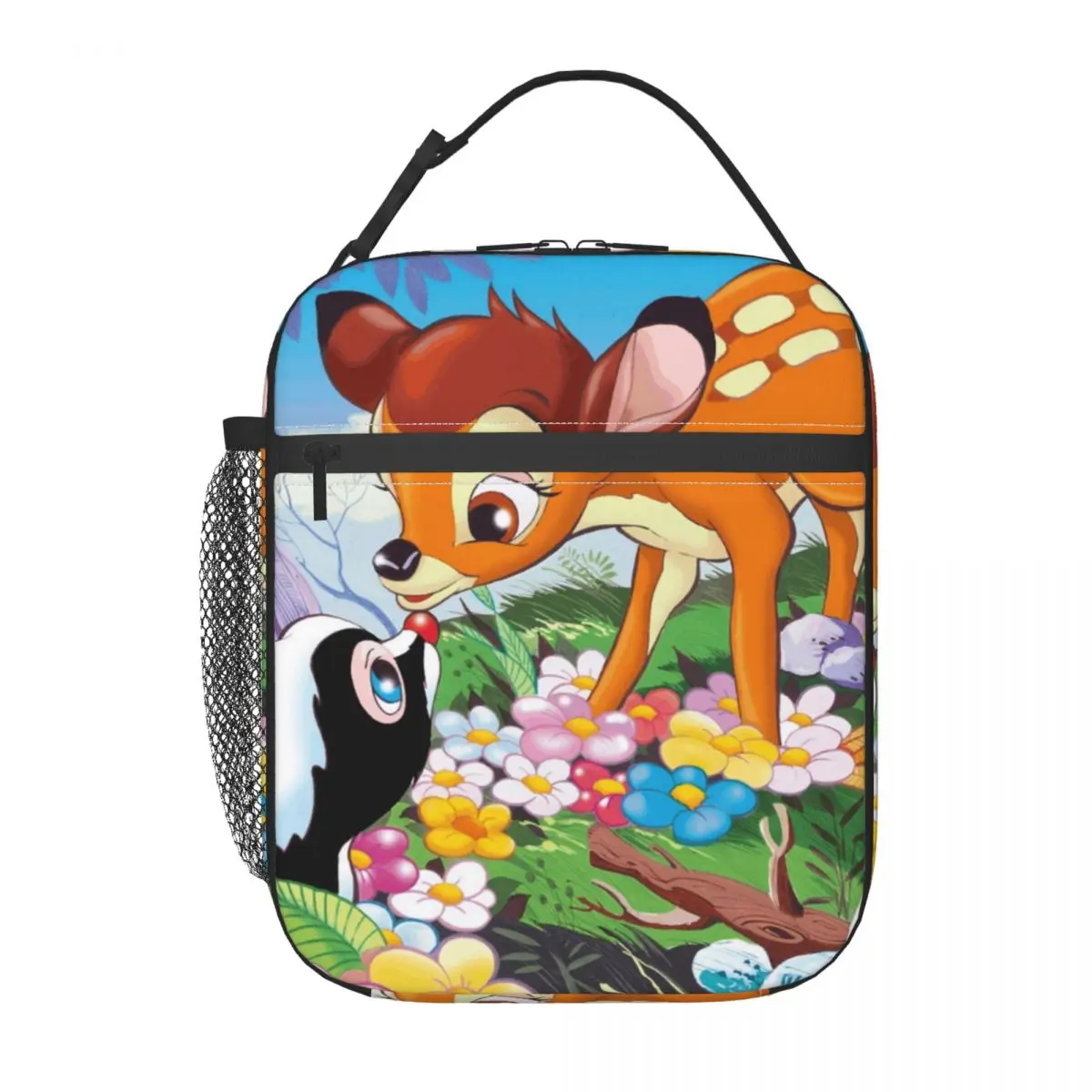 

Custom Bambi Rabbit Cartoons Insulated Lunch Bags for School Office Food Hot Leakproof Cooler Thermal Lunch Box Women Kids