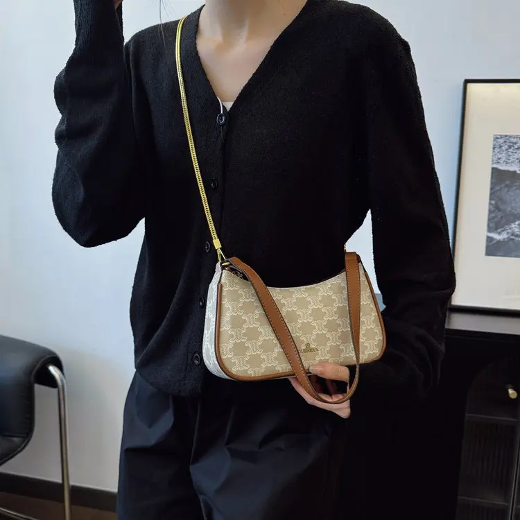 

Women's Jacquard Fabric Shoulder Bag 2025,Elegant Printed Small Crossbody Purse,Summer Boho Half Moon Bag,Fashionable&Versatile‌